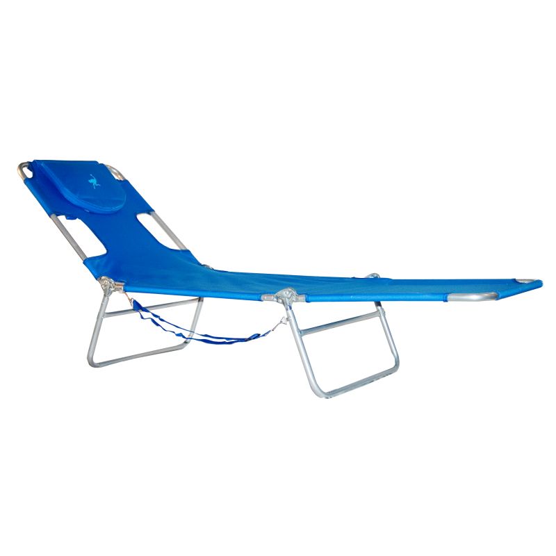 alt="Blue tanning lounger for beach hire at Sydney beaches Coogee, Clovelly, and  Bondi, Maroubra"